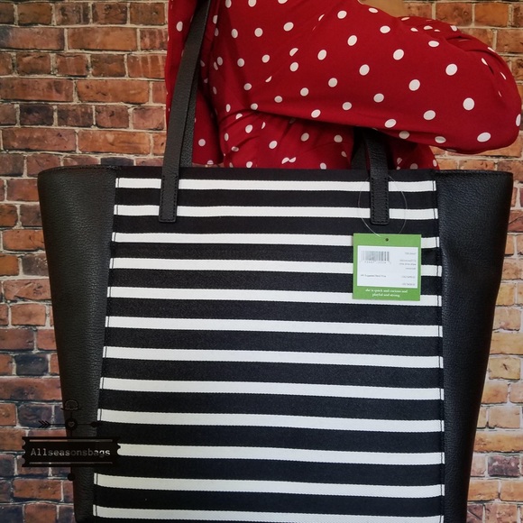 Kate spade Savannah olive drive stripe tote black - Picture 5 of 8